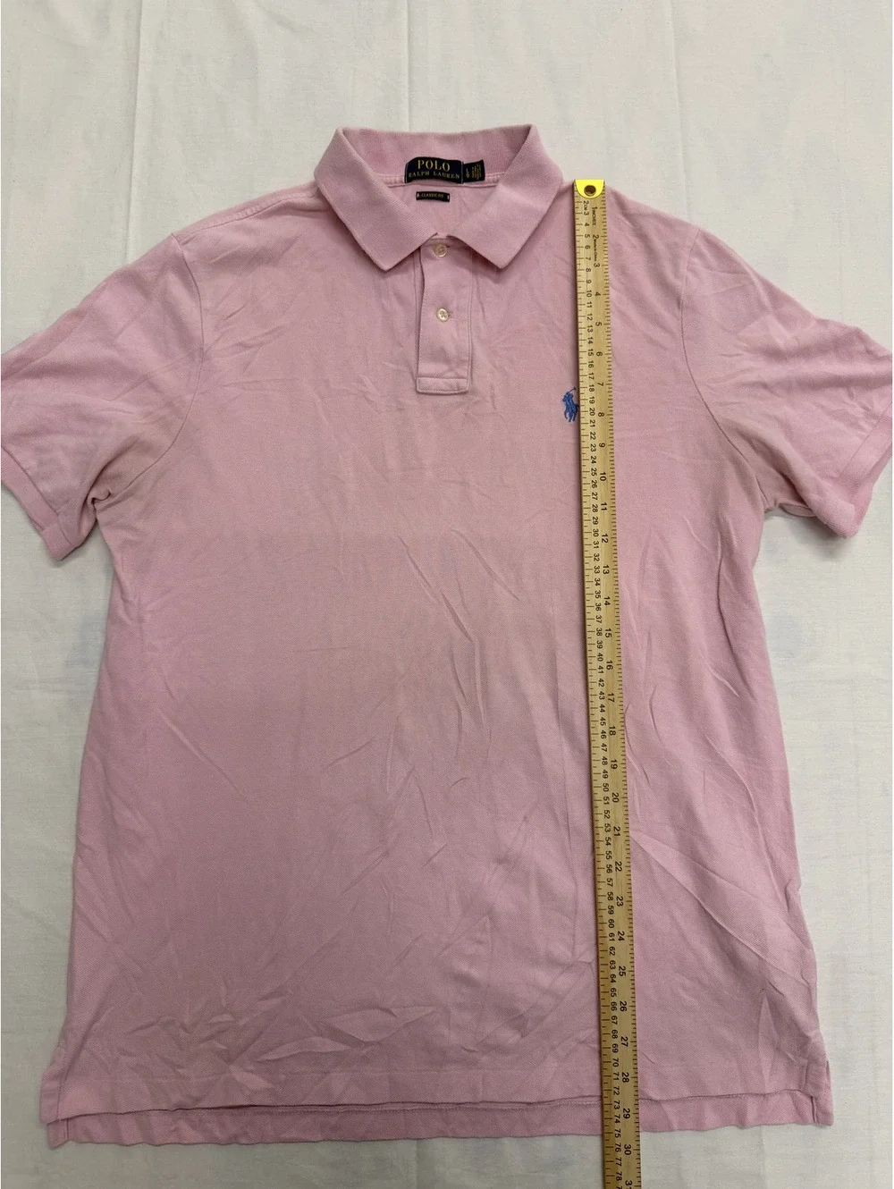Polo Ralph Lauren Classic Fit Pink Polo Shirt Size Large